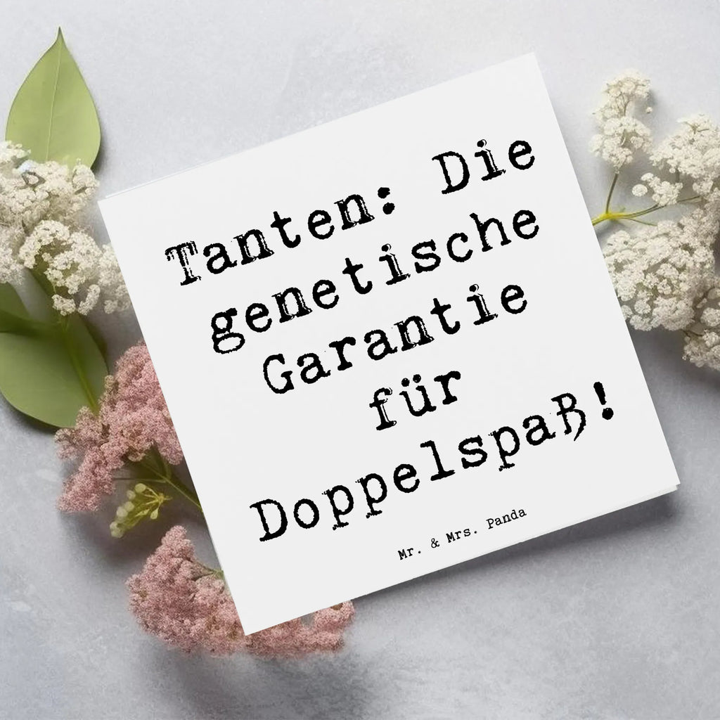 Deluxe Karte Spruch Tanten Doppelspaß Grußkarte, Hochwertige Klappkarte, Klappkarte, Hochwertige Grußkarte, Karte, Glückwunschkarte, Geburtstagskarte, Einladungskarte, Hochzeitskarte, Familie, Vatertag, Muttertag, Bruder, Schwester, Mama, Papa, Oma, Opa