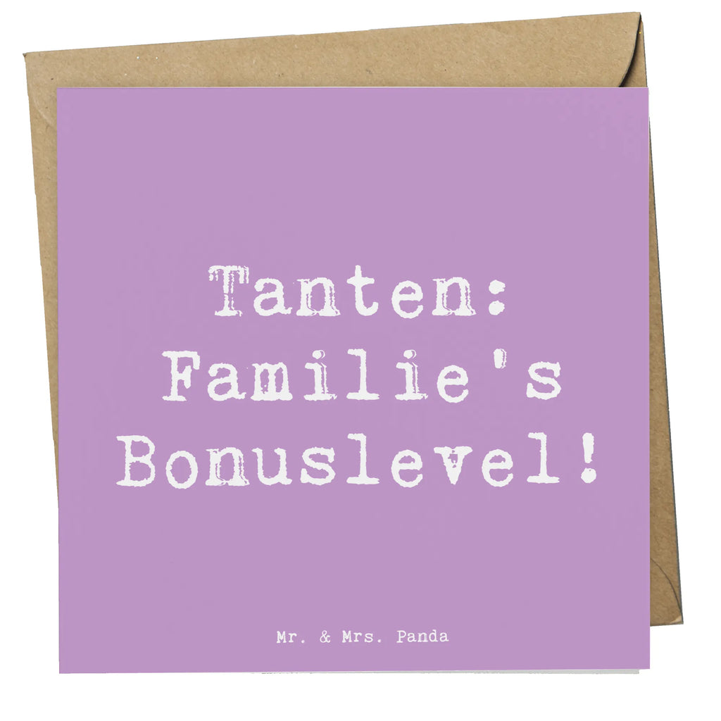 Deluxe Card Saying Tanten: Familie's Bonuslevel! Karte, Klappkarte, Glückwunschkarte, Hochzeitskarte, Geburtstagskarte, Hochwertige Grußkarte, Hochwertige Klappkarte, Einladungskarte, Grußkarte, Familie, Vatertag, Muttertag, Bruder, Schwester, Mama, Papa, Oma, Opa