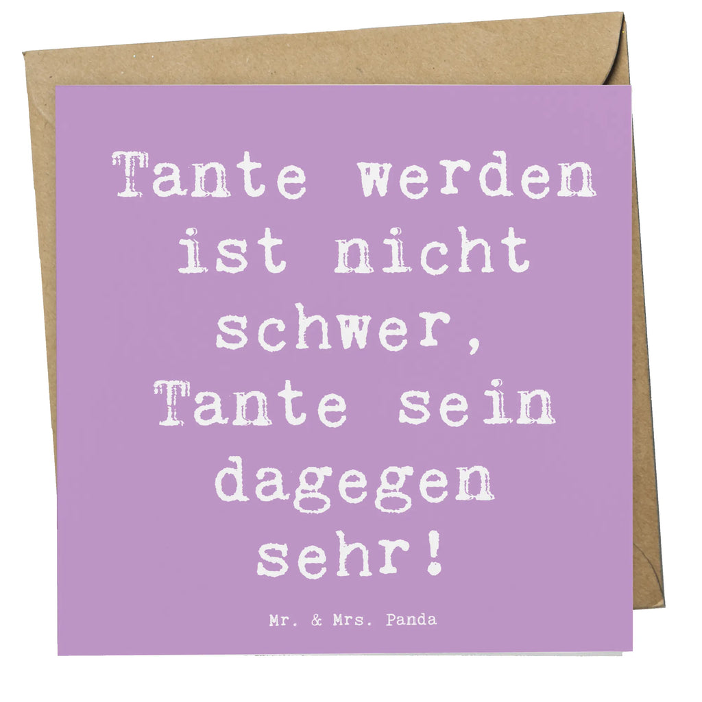 Deluxe Card Saying Tante werden ist nicht schwer, Tante sein dagegen sehr! Geburtstagskarte, Klappkarte, Grußkarte, Hochwertige Klappkarte, Karte, Glückwunschkarte, Einladungskarte, Hochzeitskarte, Hochwertige Grußkarte, Familie, Vatertag, Muttertag, Bruder, Schwester, Mama, Papa, Oma, Opa
