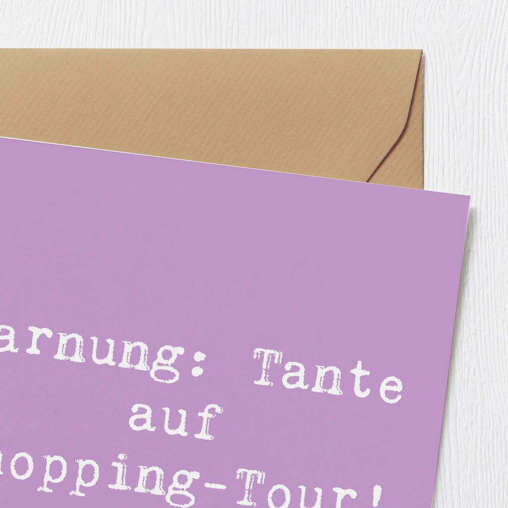 Deluxe Karte Spruch Tante Shopping Karte, Geburtstagskarte, Klappkarte, Glückwunschkarte, Hochwertige Grußkarte, Hochzeitskarte, Hochwertige Klappkarte, Grußkarte, Einladungskarte, Familie, Vatertag, Muttertag, Bruder, Schwester, Mama, Papa, Oma, Opa