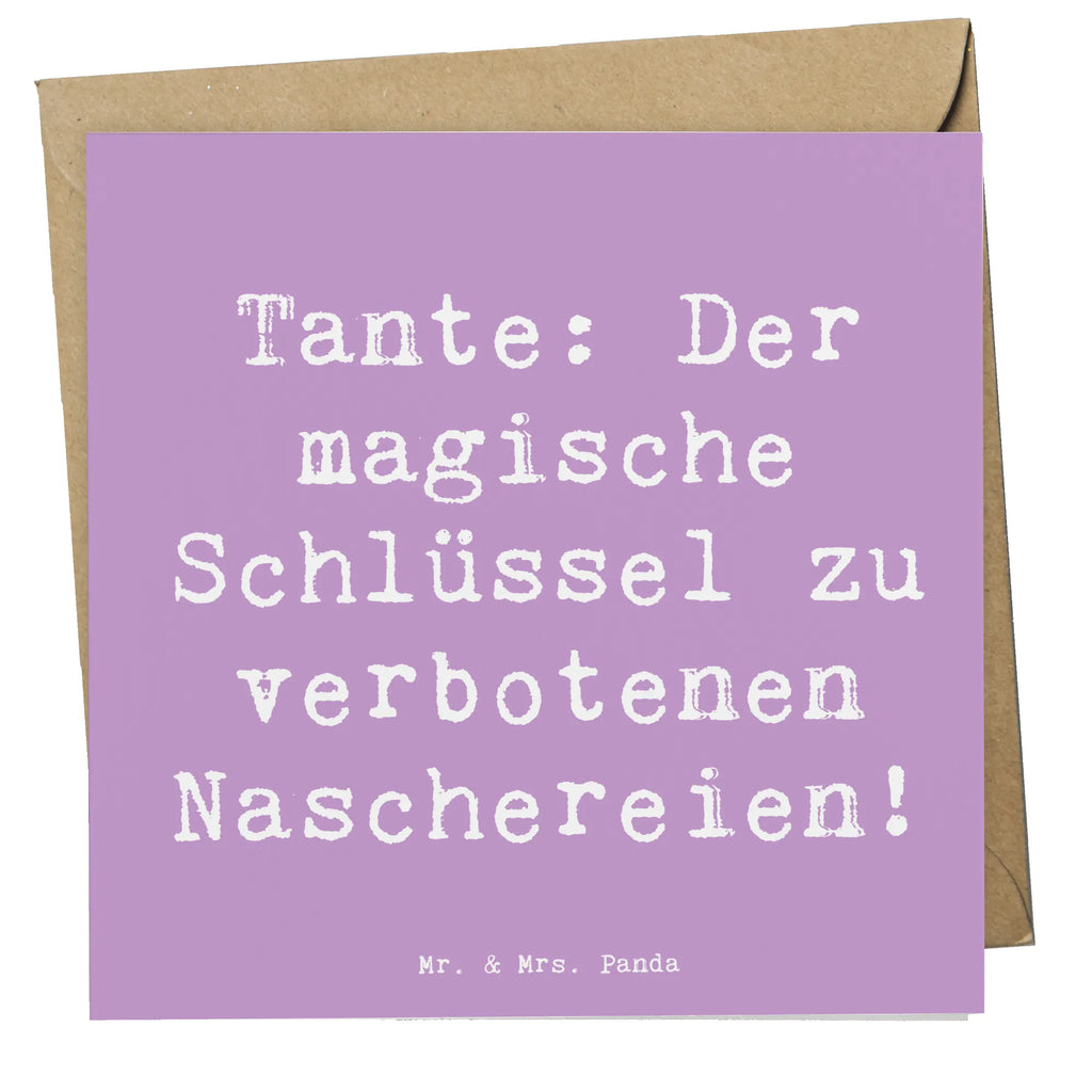 Deluxe Card Saying Tante: Der magische Schlüssel zu verbotenen Naschereien! Karte, Einladungskarte, Geburtstagskarte, Hochzeitskarte, Glückwunschkarte, Hochwertige Grußkarte, Klappkarte, Grußkarte, Hochwertige Klappkarte, Familie, Vatertag, Muttertag, Bruder, Schwester, Mama, Papa, Oma, Opa