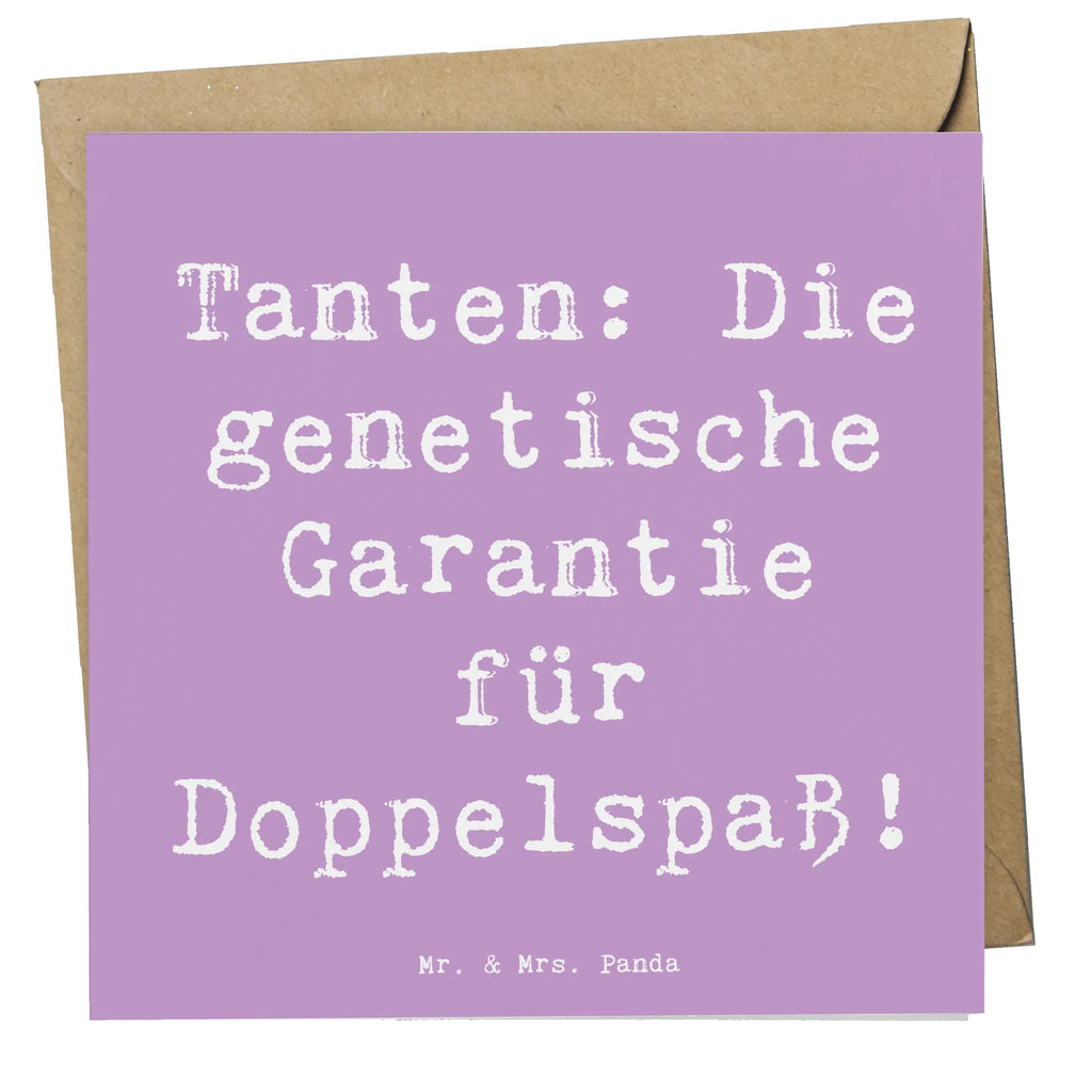 Deluxe Karte Spruch Tanten Doppelspaß Grußkarte, Hochwertige Klappkarte, Klappkarte, Hochwertige Grußkarte, Karte, Glückwunschkarte, Geburtstagskarte, Einladungskarte, Hochzeitskarte, Familie, Vatertag, Muttertag, Bruder, Schwester, Mama, Papa, Oma, Opa