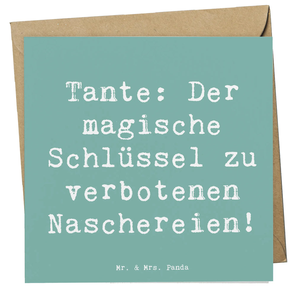 Deluxe Card Saying Tante: Der magische Schlüssel zu verbotenen Naschereien! Karte, Einladungskarte, Geburtstagskarte, Hochzeitskarte, Glückwunschkarte, Hochwertige Grußkarte, Klappkarte, Grußkarte, Hochwertige Klappkarte, Familie, Vatertag, Muttertag, Bruder, Schwester, Mama, Papa, Oma, Opa