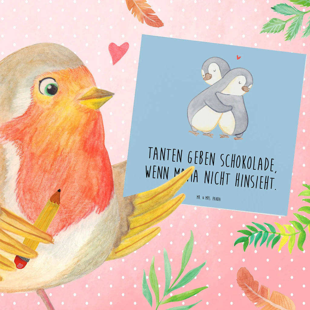 Deluxe Karte Tanten geben Schokolade, wenn Mama nicht hinsieht. Hochwertige Klappkarte, Klappkarte, Grußkarte, Hochzeitskarte, Einladungskarte, Glückwunschkarte, Hochwertige Grußkarte, Karte, Geburtstagskarte, Familie, Vatertag, Muttertag, Bruder, Schwester, Mama, Papa, Oma, Opa