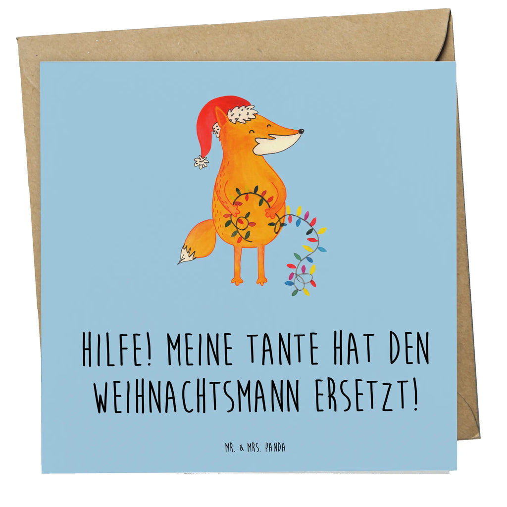 Deluxe Card Hilfe! Meine Tante hat den Weihnachtsmann ersetzt! Karte, Geburtstagskarte, Grußkarte, Einladungskarte, Hochwertige Klappkarte, Hochzeitskarte, Glückwunschkarte, Klappkarte, Hochwertige Grußkarte, Familie, Vatertag, Muttertag, Bruder, Schwester, Mama, Papa, Oma, Opa
