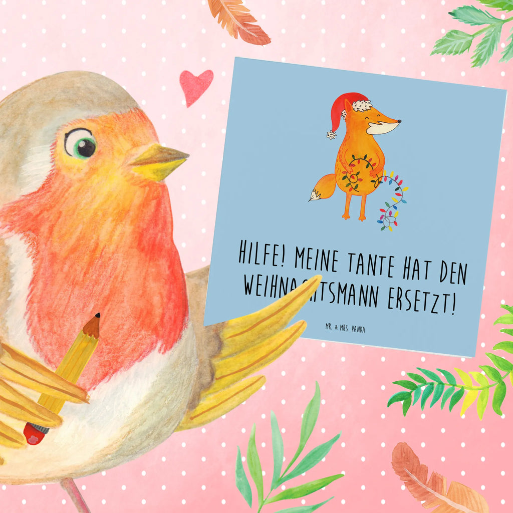 Deluxe Card Hilfe! Meine Tante hat den Weihnachtsmann ersetzt! Karte, Geburtstagskarte, Grußkarte, Einladungskarte, Hochwertige Klappkarte, Hochzeitskarte, Glückwunschkarte, Klappkarte, Hochwertige Grußkarte, Familie, Vatertag, Muttertag, Bruder, Schwester, Mama, Papa, Oma, Opa