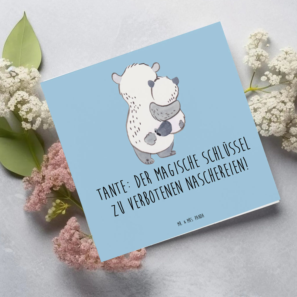 Deluxe Card Tante: Der magische Schlüssel zu verbotenen Naschereien! Karte, Geburtstagskarte, Hochwertige Grußkarte, Hochwertige Klappkarte, Grußkarte, Glückwunschkarte, Klappkarte, Hochzeitskarte, Einladungskarte, Familie, Vatertag, Muttertag, Bruder, Schwester, Mama, Papa, Oma, Opa