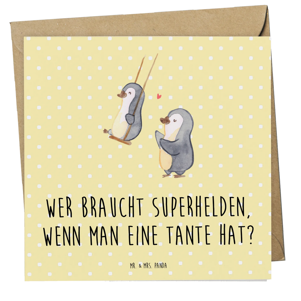 Deluxe Card Wer braucht Superhelden, wenn man eine Tante hat? Karte, Hochwertige Grußkarte, Hochwertige Klappkarte, Geburtstagskarte, Glückwunschkarte, Einladungskarte, Klappkarte, Grußkarte, Hochzeitskarte, Familie, Vatertag, Muttertag, Bruder, Schwester, Mama, Papa, Oma, Opa