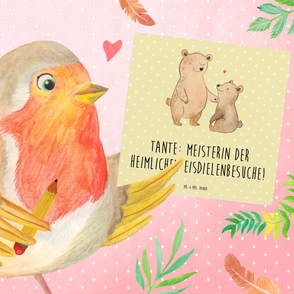 Deluxe Karte Tante Eisdielenmeisterin Grußkarte, Einladungskarte, Hochwertige Grußkarte, Klappkarte, Karte, Hochwertige Klappkarte, Hochzeitskarte, Geburtstagskarte, Glückwunschkarte, Familie, Vatertag, Muttertag, Bruder, Schwester, Mama, Papa, Oma, Opa