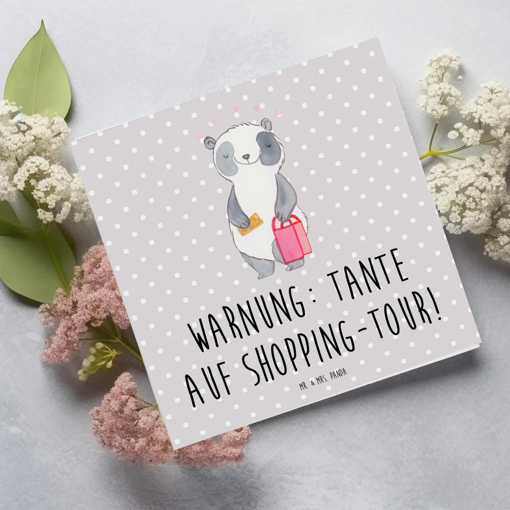 Deluxe Karte Tante Shopping Hochwertige Klappkarte, Grußkarte, Karte, Glückwunschkarte, Hochzeitskarte, Geburtstagskarte, Hochwertige Grußkarte, Einladungskarte, Klappkarte, Familie, Vatertag, Muttertag, Bruder, Schwester, Mama, Papa, Oma, Opa