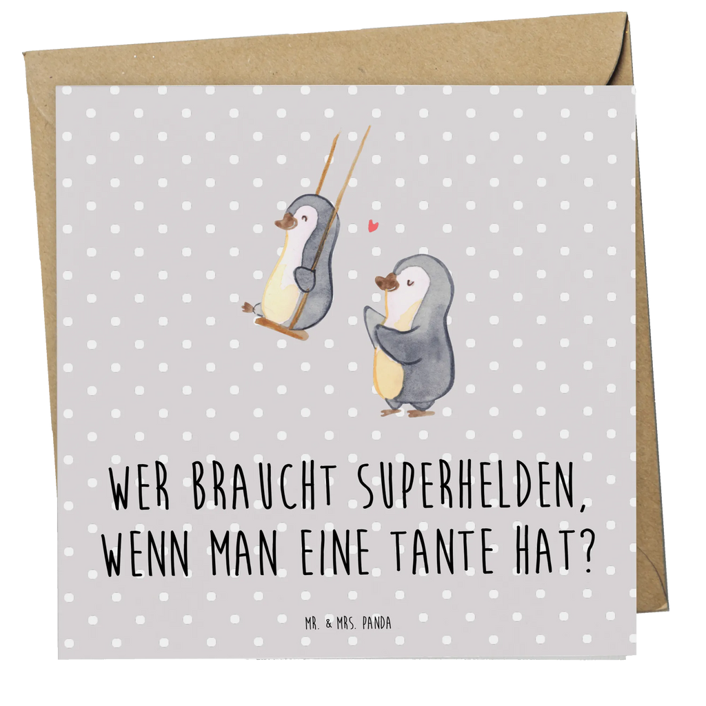 Deluxe Card Wer braucht Superhelden, wenn man eine Tante hat? Karte, Hochwertige Grußkarte, Hochwertige Klappkarte, Geburtstagskarte, Glückwunschkarte, Einladungskarte, Klappkarte, Grußkarte, Hochzeitskarte, Familie, Vatertag, Muttertag, Bruder, Schwester, Mama, Papa, Oma, Opa