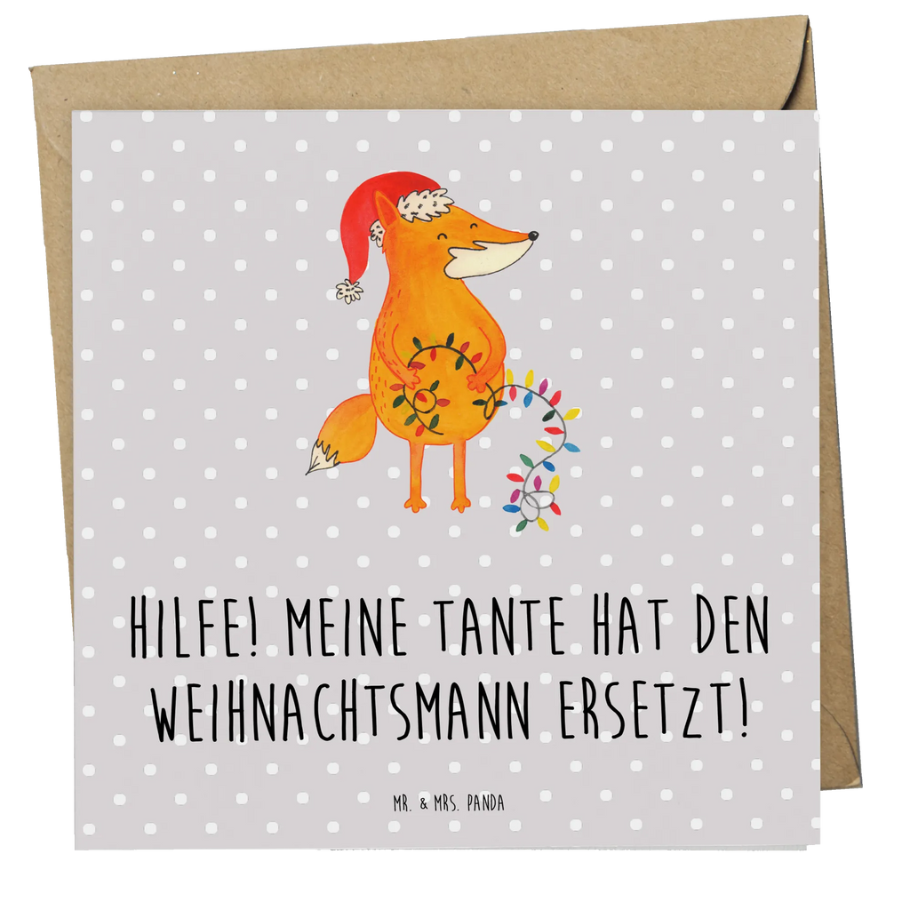 Deluxe Card Hilfe! Meine Tante hat den Weihnachtsmann ersetzt! Karte, Geburtstagskarte, Grußkarte, Einladungskarte, Hochwertige Klappkarte, Hochzeitskarte, Glückwunschkarte, Klappkarte, Hochwertige Grußkarte, Familie, Vatertag, Muttertag, Bruder, Schwester, Mama, Papa, Oma, Opa
