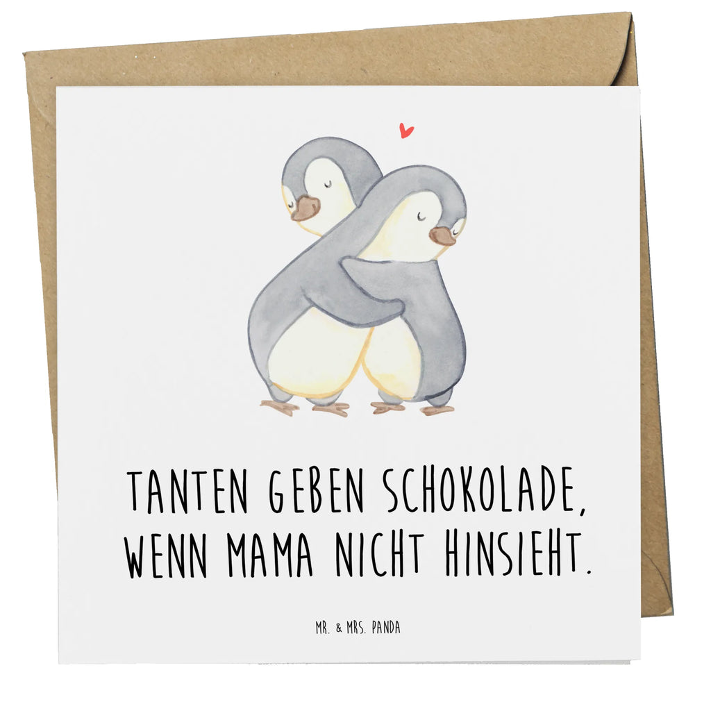 Deluxe Karte Tanten geben Schokolade, wenn Mama nicht hinsieht. Hochwertige Klappkarte, Klappkarte, Grußkarte, Hochzeitskarte, Einladungskarte, Glückwunschkarte, Hochwertige Grußkarte, Karte, Geburtstagskarte, Familie, Vatertag, Muttertag, Bruder, Schwester, Mama, Papa, Oma, Opa
