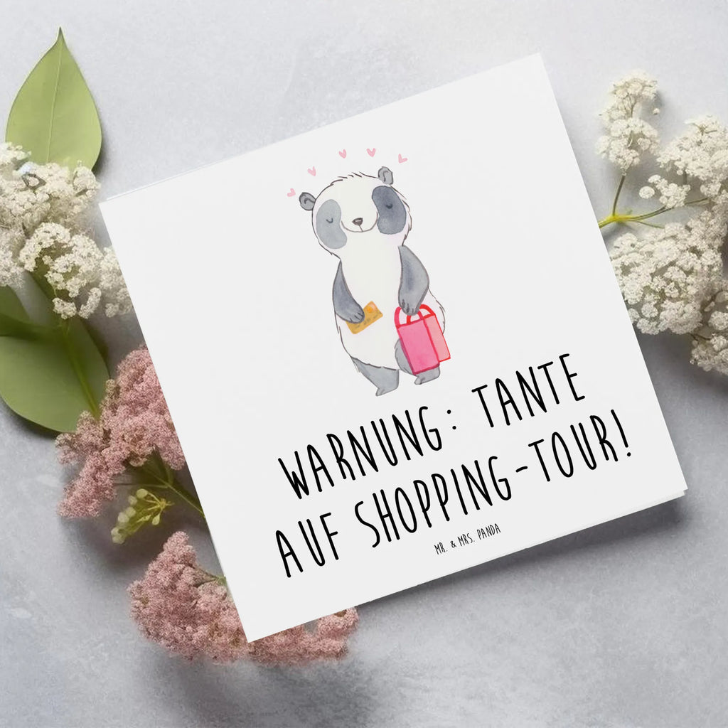 Deluxe Karte Tante Shopping Hochwertige Klappkarte, Grußkarte, Karte, Glückwunschkarte, Hochzeitskarte, Geburtstagskarte, Hochwertige Grußkarte, Einladungskarte, Klappkarte, Familie, Vatertag, Muttertag, Bruder, Schwester, Mama, Papa, Oma, Opa