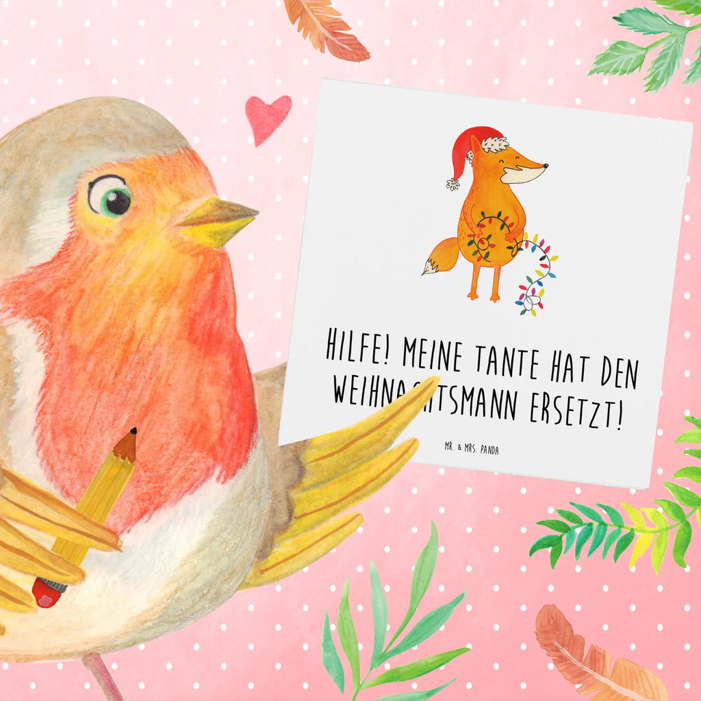 Deluxe Card Hilfe! Meine Tante hat den Weihnachtsmann ersetzt! Karte, Geburtstagskarte, Grußkarte, Einladungskarte, Hochwertige Klappkarte, Hochzeitskarte, Glückwunschkarte, Klappkarte, Hochwertige Grußkarte, Familie, Vatertag, Muttertag, Bruder, Schwester, Mama, Papa, Oma, Opa