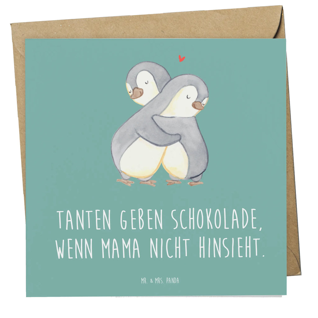 Deluxe Karte Tanten geben Schokolade, wenn Mama nicht hinsieht. Hochwertige Klappkarte, Klappkarte, Grußkarte, Hochzeitskarte, Einladungskarte, Glückwunschkarte, Hochwertige Grußkarte, Karte, Geburtstagskarte, Familie, Vatertag, Muttertag, Bruder, Schwester, Mama, Papa, Oma, Opa