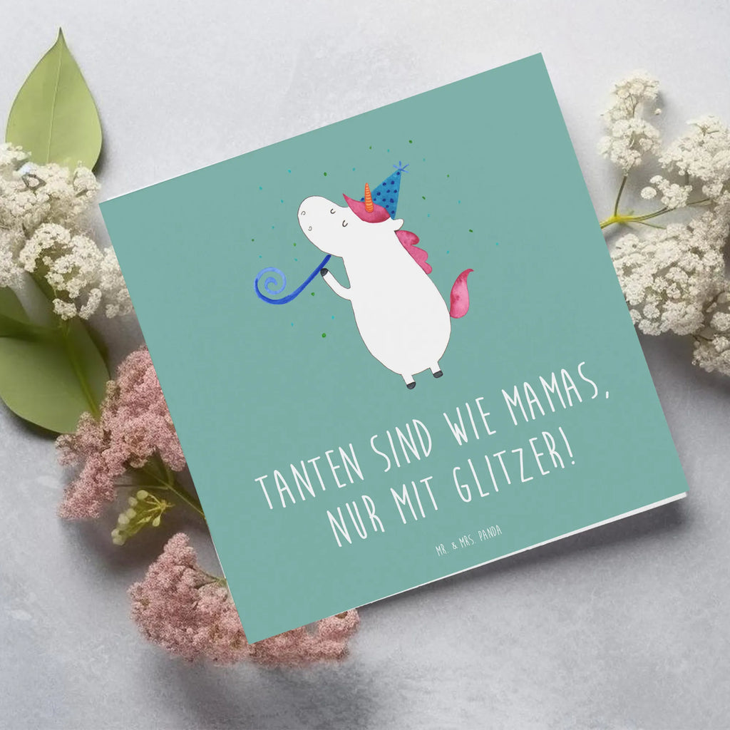 Deluxe Karte Glitzernde Tante Einladungskarte, Glückwunschkarte, Karte, Klappkarte, Geburtstagskarte, Hochwertige Grußkarte, Hochzeitskarte, Hochwertige Klappkarte, Grußkarte, Familie, Vatertag, Muttertag, Bruder, Schwester, Mama, Papa, Oma, Opa