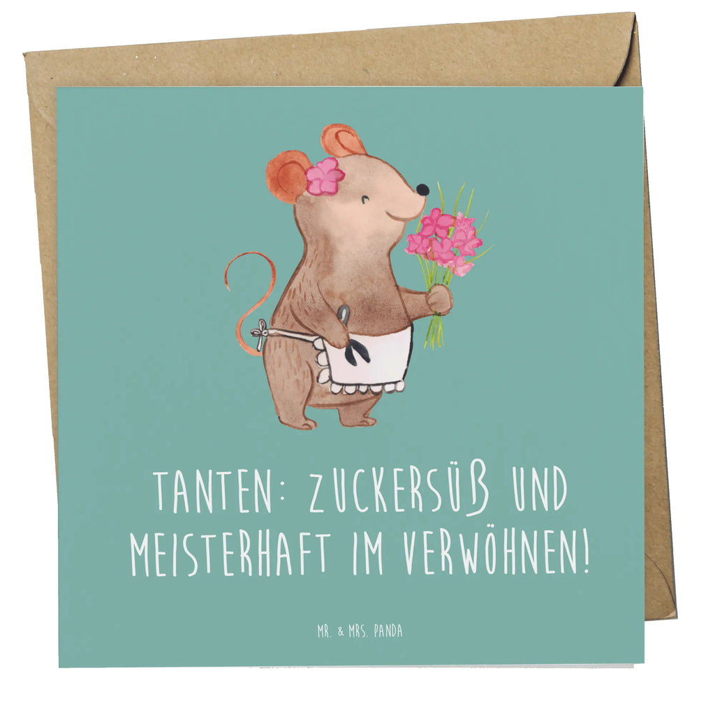 Deluxe Karte Tante Zuckersüß Hochwertige Grußkarte, Hochwertige Klappkarte, Einladungskarte, Hochzeitskarte, Grußkarte, Karte, Glückwunschkarte, Geburtstagskarte, Klappkarte, Familie, Vatertag, Muttertag, Bruder, Schwester, Mama, Papa, Oma, Opa