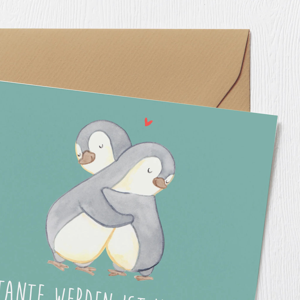 Deluxe Card Tante werden ist nicht schwer, Tante sein dagegen sehr! Hochzeitskarte, Glückwunschkarte, Grußkarte, Klappkarte, Hochwertige Grußkarte, Einladungskarte, Hochwertige Klappkarte, Geburtstagskarte, Karte, Familie, Vatertag, Muttertag, Bruder, Schwester, Mama, Papa, Oma, Opa