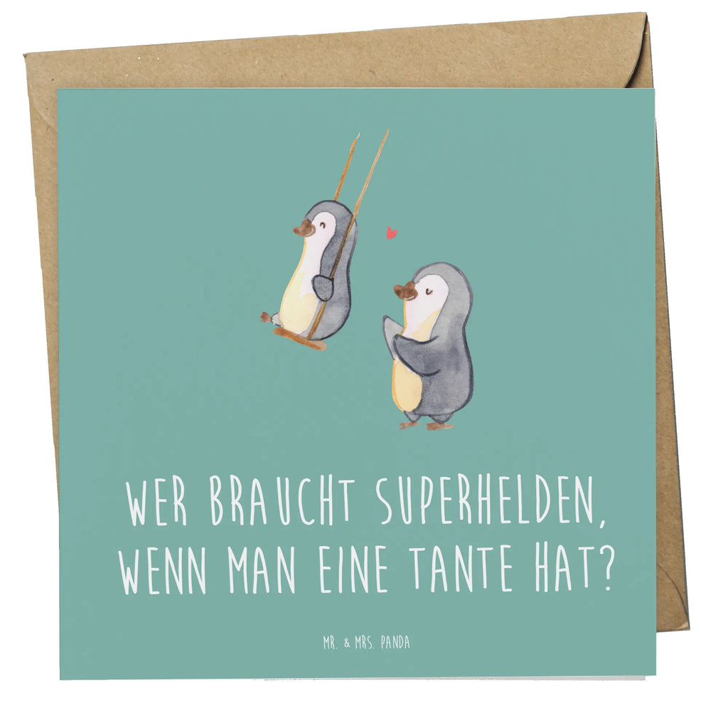 Deluxe Card Wer braucht Superhelden, wenn man eine Tante hat? Karte, Hochwertige Grußkarte, Hochwertige Klappkarte, Geburtstagskarte, Glückwunschkarte, Einladungskarte, Klappkarte, Grußkarte, Hochzeitskarte, Familie, Vatertag, Muttertag, Bruder, Schwester, Mama, Papa, Oma, Opa