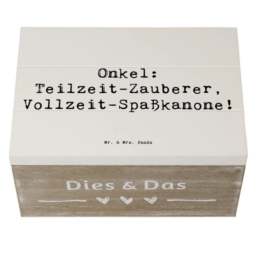 Holzkiste Spruch Spaßiger Onkel Erinnerungsbox, XXL, Aufbewahrungsbox, Kiste, Holzkiste, Dekokiste, Schatulle, Schatzkiste, Geschenkbox, Truhe, Erinnerungskiste, Geschenkdose, Familie, Vatertag, Muttertag, Bruder, Schwester, Mama, Papa, Oma, Opa