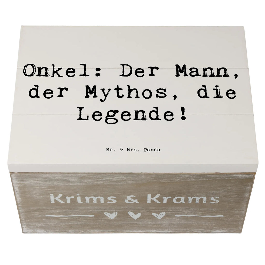 Wooden chest Saying Onkel: Der Mann, der Mythos, die Legende! Aufbewahrungsbox, Truhe, Dekokiste, Erinnerungsbox, Holzkiste, Erinnerungskiste, Schatzkiste, Schatulle, XXL, Kiste, Geschenkdose, Geschenkbox, Familie, Vatertag, Muttertag, Bruder, Schwester, Mama, Papa, Oma, Opa