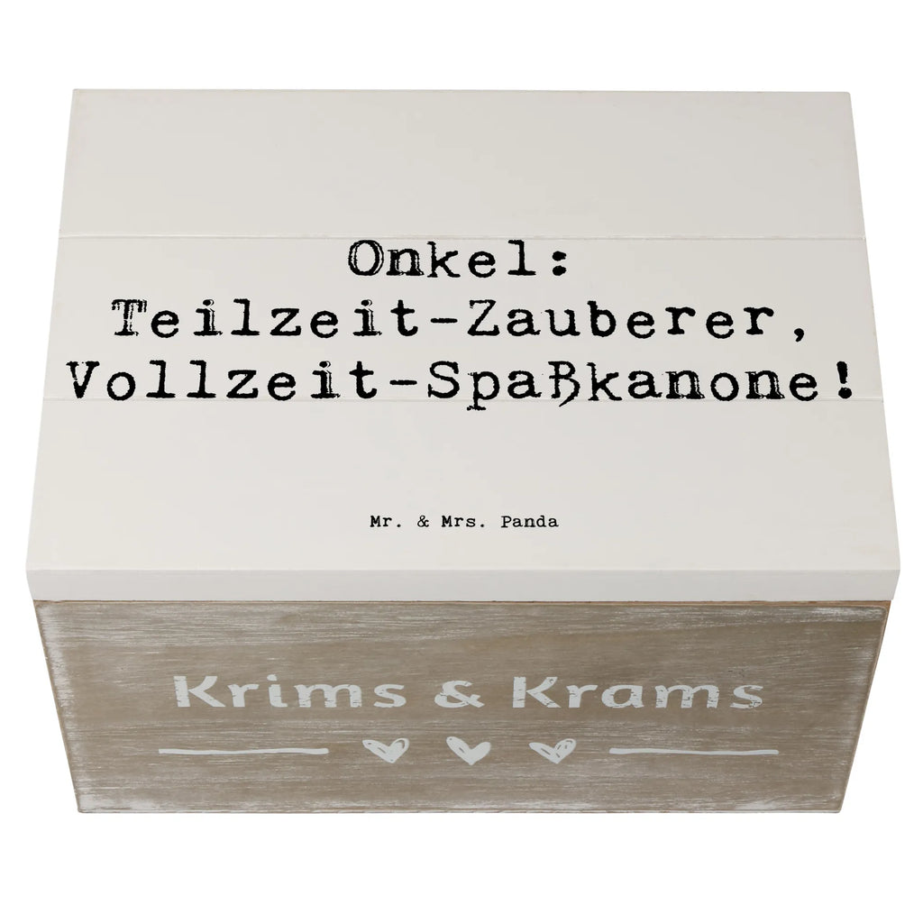 Holzkiste Spruch Spaßiger Onkel Erinnerungsbox, XXL, Aufbewahrungsbox, Kiste, Holzkiste, Dekokiste, Schatulle, Schatzkiste, Geschenkbox, Truhe, Erinnerungskiste, Geschenkdose, Familie, Vatertag, Muttertag, Bruder, Schwester, Mama, Papa, Oma, Opa