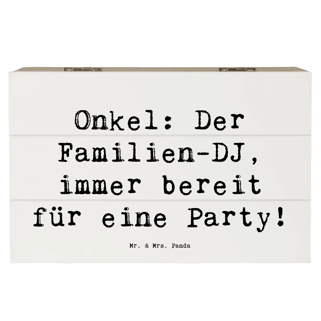 Holzkiste Spruch Onkel Familien-DJ Geschenkbox, Erinnerungsbox, Aufbewahrungsbox, Kiste, XXL, Schatzkiste, Dekokiste, Holzkiste, Geschenkdose, Schatulle, Erinnerungskiste, Truhe, Familie, Vatertag, Muttertag, Bruder, Schwester, Mama, Papa, Oma, Opa
