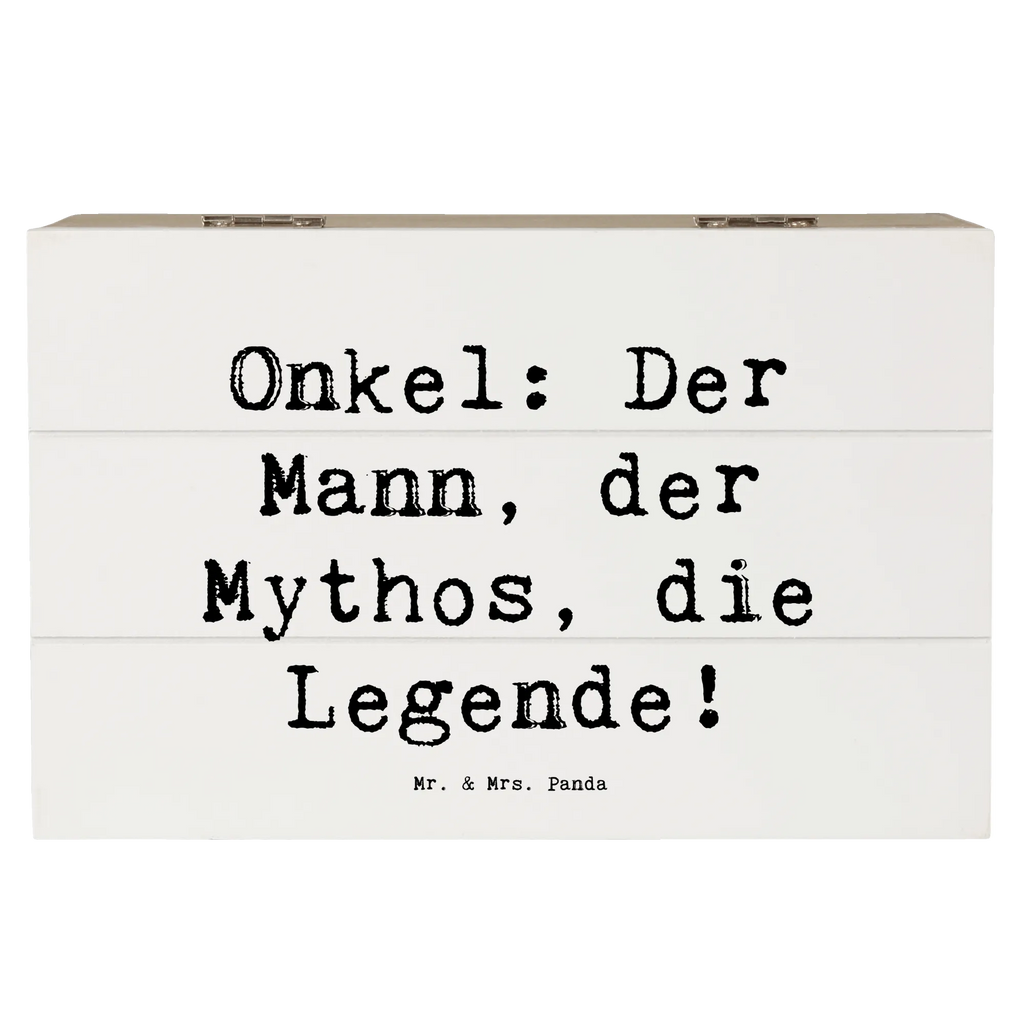 Wooden chest Saying Onkel: Der Mann, der Mythos, die Legende! Aufbewahrungsbox, Truhe, Dekokiste, Erinnerungsbox, Holzkiste, Erinnerungskiste, Schatzkiste, Schatulle, XXL, Kiste, Geschenkdose, Geschenkbox, Familie, Vatertag, Muttertag, Bruder, Schwester, Mama, Papa, Oma, Opa
