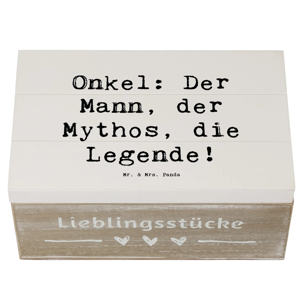 Wooden chest Saying Onkel: Der Mann, der Mythos, die Legende! Aufbewahrungsbox, Truhe, Dekokiste, Erinnerungsbox, Holzkiste, Erinnerungskiste, Schatzkiste, Schatulle, XXL, Kiste, Geschenkdose, Geschenkbox, Familie, Vatertag, Muttertag, Bruder, Schwester, Mama, Papa, Oma, Opa
