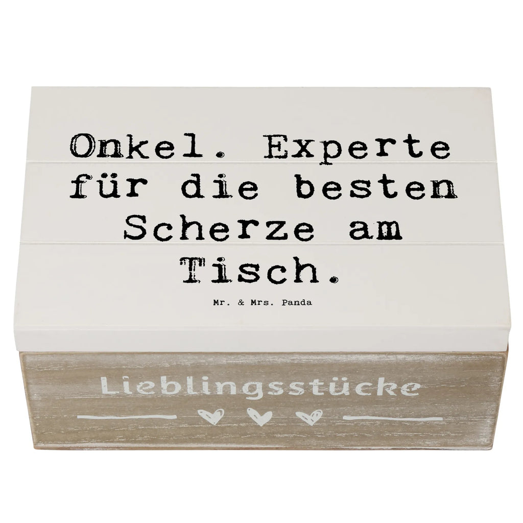 Holzkiste Spruch Onkel Scherzkönig Aufbewahrungsbox, Erinnerungsbox, Schatzkiste, Erinnerungskiste, Dekokiste, Schatulle, Kiste, Truhe, Holzkiste, Geschenkdose, XXL, Geschenkbox, Familie, Vatertag, Muttertag, Bruder, Schwester, Mama, Papa, Oma, Opa