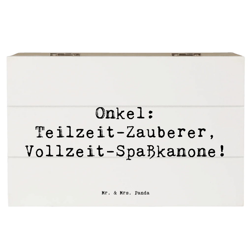 Holzkiste Spruch Spaßiger Onkel Erinnerungsbox, XXL, Aufbewahrungsbox, Kiste, Holzkiste, Dekokiste, Schatulle, Schatzkiste, Geschenkbox, Truhe, Erinnerungskiste, Geschenkdose, Familie, Vatertag, Muttertag, Bruder, Schwester, Mama, Papa, Oma, Opa