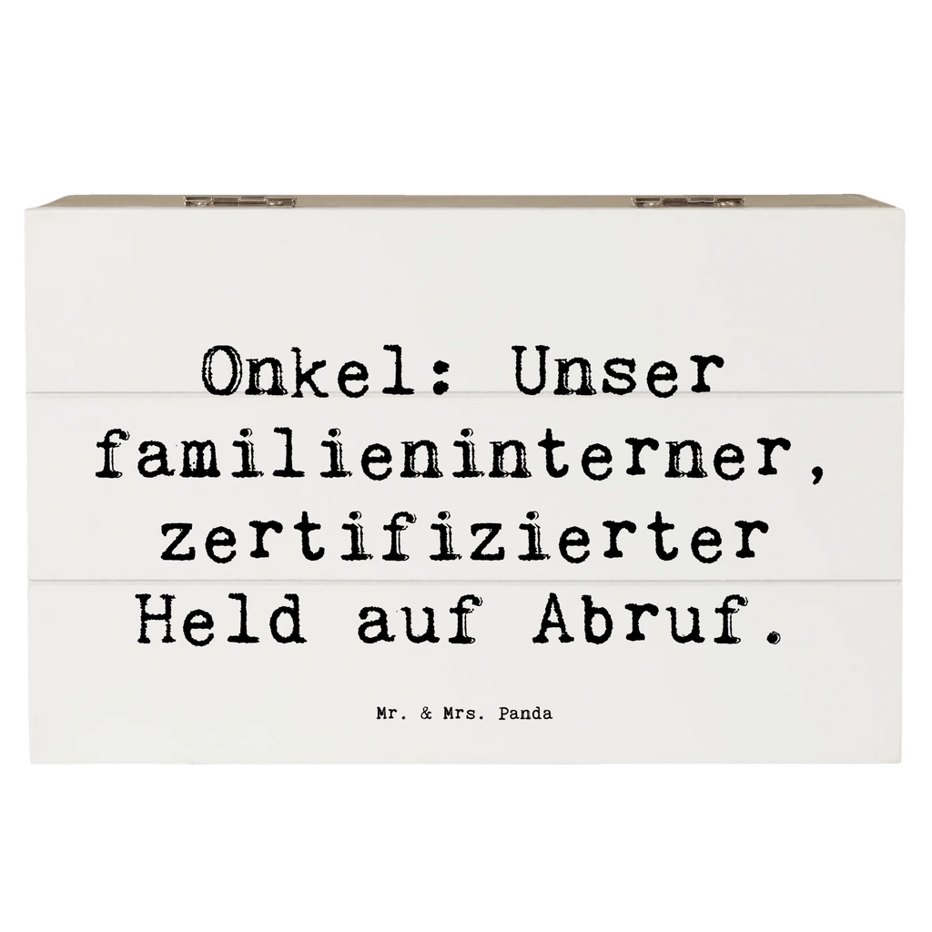 Wooden chest Saying Onkel: Unser familieninterner, zertifizierter Held auf Abruf. Dekokiste, Geschenkdose, Schatulle, Kiste, Schatzkiste, Erinnerungskiste, Truhe, XXL, Aufbewahrungsbox, Geschenkbox, Holzkiste, Erinnerungsbox, Familie, Vatertag, Muttertag, Bruder, Schwester, Mama, Papa, Oma, Opa