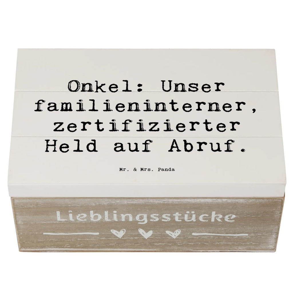 Wooden chest Saying Onkel: Unser familieninterner, zertifizierter Held auf Abruf. Dekokiste, Geschenkdose, Schatulle, Kiste, Schatzkiste, Erinnerungskiste, Truhe, XXL, Aufbewahrungsbox, Geschenkbox, Holzkiste, Erinnerungsbox, Familie, Vatertag, Muttertag, Bruder, Schwester, Mama, Papa, Oma, Opa