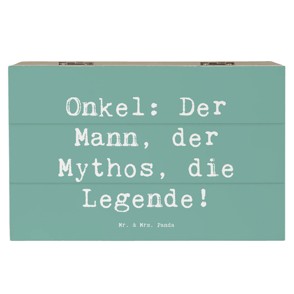 Wooden chest Saying Onkel: Der Mann, der Mythos, die Legende! Aufbewahrungsbox, Truhe, Dekokiste, Erinnerungsbox, Holzkiste, Erinnerungskiste, Schatzkiste, Schatulle, XXL, Kiste, Geschenkdose, Geschenkbox, Familie, Vatertag, Muttertag, Bruder, Schwester, Mama, Papa, Oma, Opa