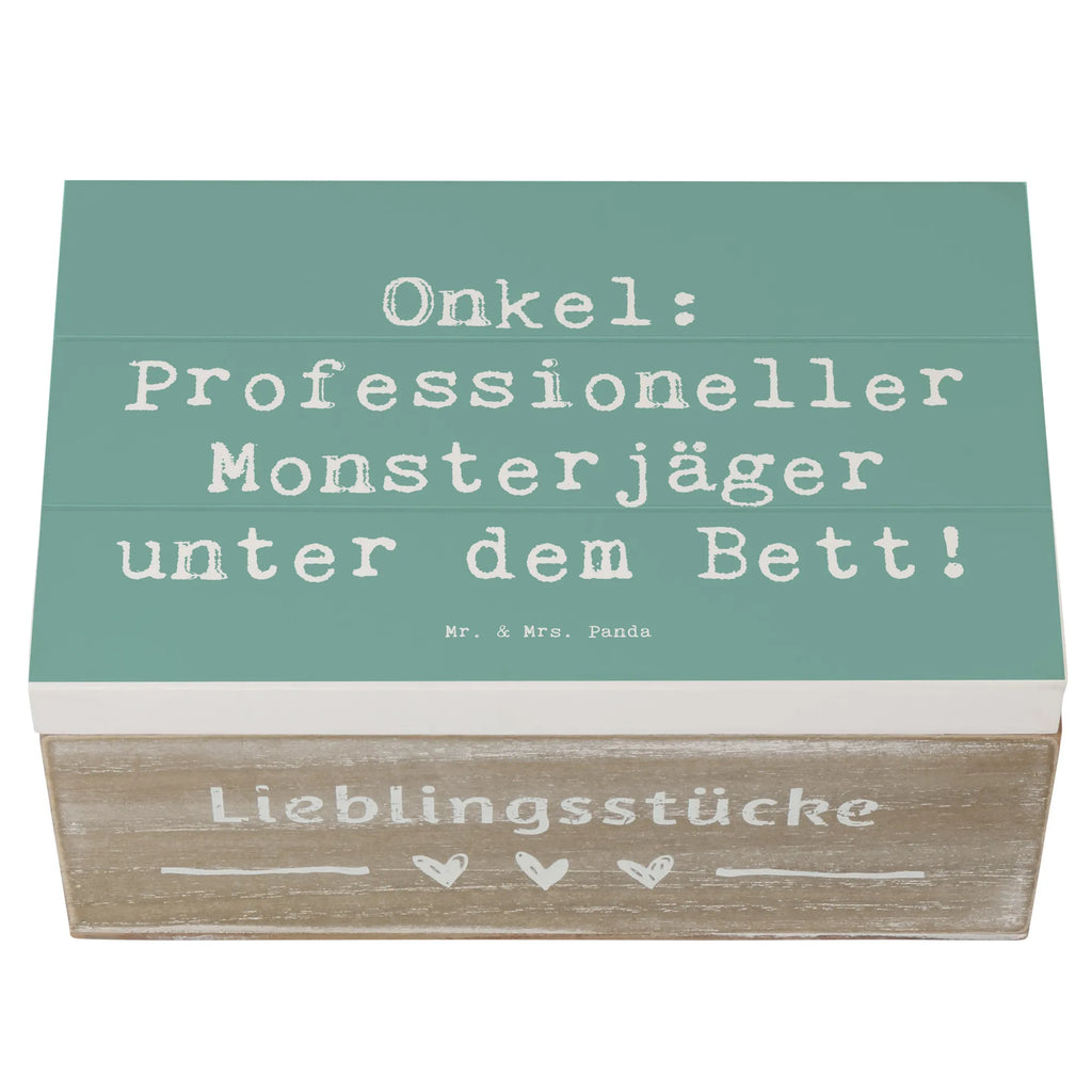 Holzkiste Spruch Onkel Monsterjäger Geschenkdose, Schatulle, Kiste, Truhe, Dekokiste, Erinnerungsbox, Holzkiste, Erinnerungskiste, Geschenkbox, Schatzkiste, Aufbewahrungsbox, XXL, Familie, Vatertag, Muttertag, Bruder, Schwester, Mama, Papa, Oma, Opa