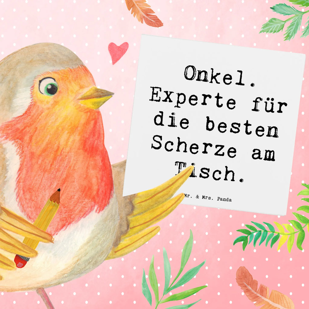 Deluxe Card Saying Onkel. Experte für die besten Scherze am Tisch. Hochwertige Grußkarte, Karte, Hochwertige Klappkarte, Hochzeitskarte, Geburtstagskarte, Einladungskarte, Grußkarte, Klappkarte, Glückwunschkarte, Familie, Vatertag, Muttertag, Bruder, Schwester, Mama, Papa, Oma, Opa