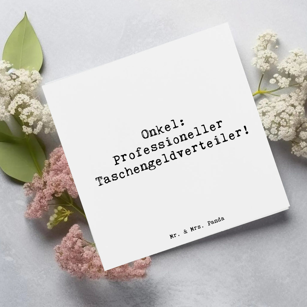 Deluxe Karte Spruch Onkel: Professioneller Taschengeldverteiler! Hochwertige Grußkarte, Karte, Einladungskarte, Grußkarte, Hochzeitskarte, Klappkarte, Geburtstagskarte, Hochwertige Klappkarte, Glückwunschkarte, Familie, Vatertag, Muttertag, Bruder, Schwester, Mama, Papa, Oma, Opa