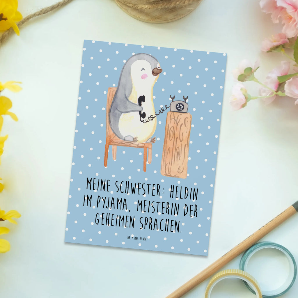 Postkarte Schwester Heldin Geschenkkarte, Geburtstagskarte, Einladungskarten Geburtstag, Karte, Grußkarte, Ansichtskarten, Postkarte, Dankeskarte, Ansichtskarte, Einladung, Einladung Geburtstag, Einladungskarte, Familie, Vatertag, Muttertag, Bruder, Schwester, Mama, Papa, Oma, Opa