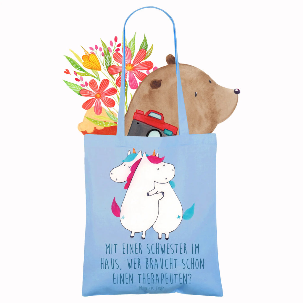 Tragetasche Schwester Glück Einkaufstüte, Jutebeutel, Tragetasche, Einkaufstasche, Strandtasche, Umhängetasche, Tasche, Schultertasche, Shopper, Beuteltasche, Laptoptasche, Beutel, Badetasche, Stofftasche, Stoffbeutel, Jutetasche, Familie, Vatertag, Muttertag, Bruder, Schwester, Mama, Papa, Oma, Opa