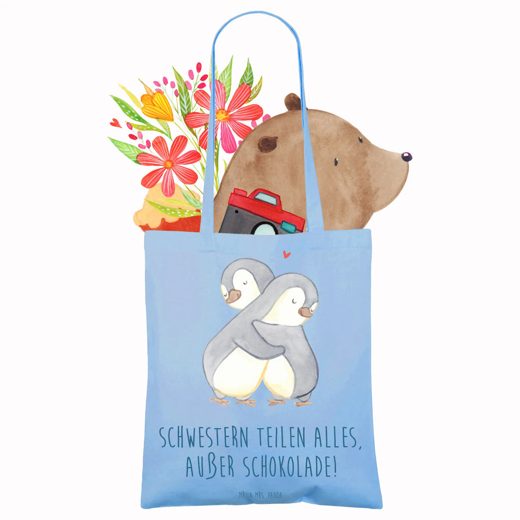 Tote bag Schwestern teilen alles, außer Schokolade! Strandtasche, Schultertasche, Stofftasche, Umhängetasche, Badetasche, Laptoptasche, Einkaufstüte, Tasche, Beutel, Einkaufstasche, Jutetasche, Stoffbeutel, Beuteltasche, Jutebeutel, Tragetasche, Shopper, Familie, Vatertag, Muttertag, Bruder, Schwester, Mama, Papa, Oma, Opa