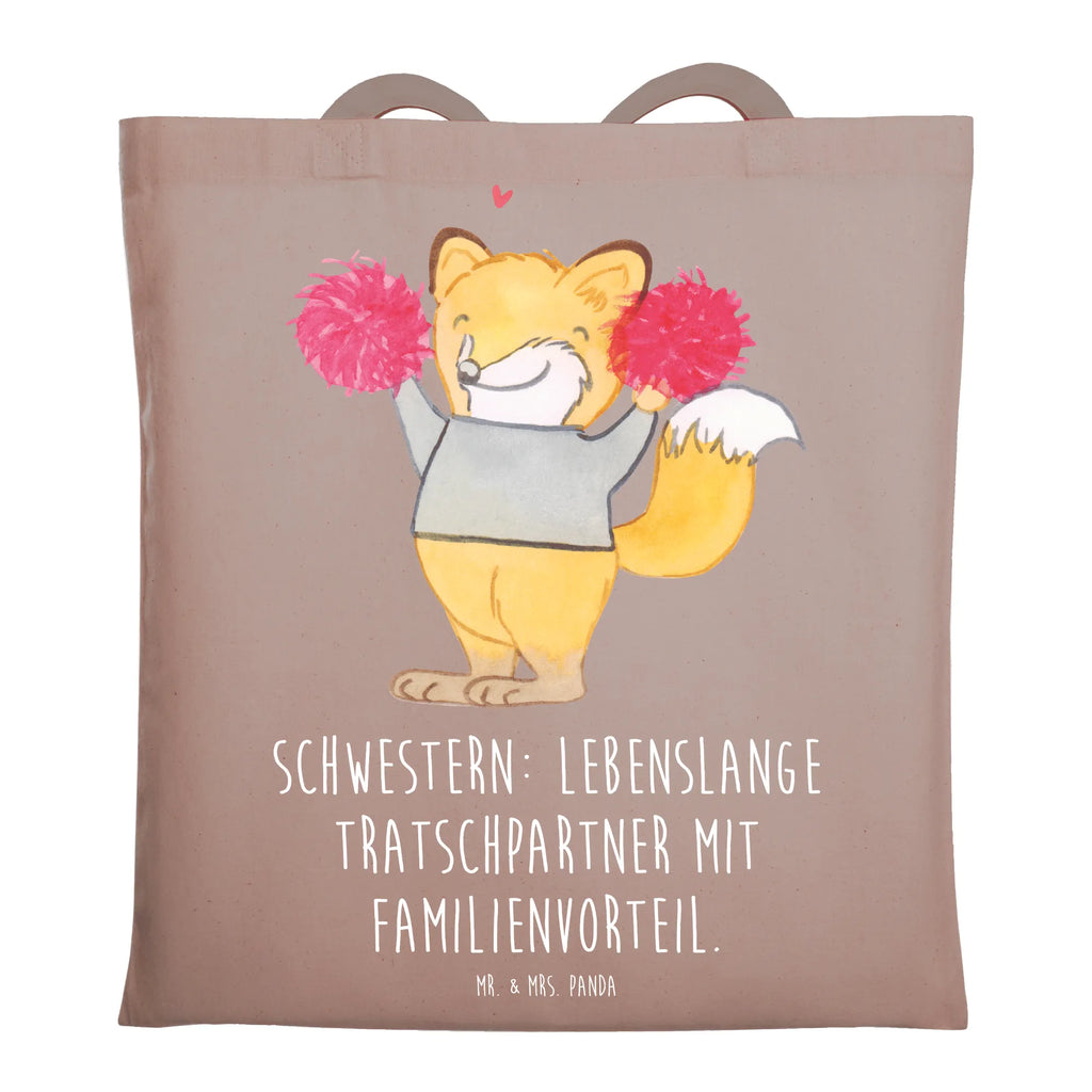 Tote bag Schwestern: Lebenslange Tratschpartner mit Familienvorteil. Beutel, Stoffbeutel, Stofftasche, Tragetasche, Badetasche, Strandtasche, Jutebeutel, Einkaufstüte, Shopper, Schultertasche, Umhängetasche, Beuteltasche, Tasche, Einkaufstasche, Laptoptasche, Jutetasche, Familie, Vatertag, Muttertag, Bruder, Schwester, Mama, Papa, Oma, Opa