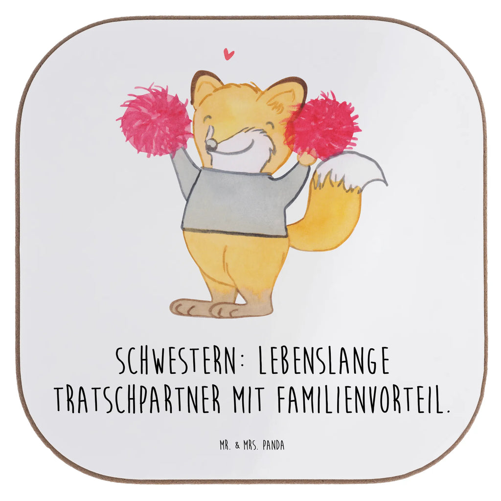 Square coaster Schwestern: Lebenslange Tratschpartner mit Familienvorteil. Untersetzer Holz, Korkuntersetzer, Holzuntersetzer, Untersetzer für Gläser, Tassen Untersetzer, Getränkeuntersetzer, Glasuntersetzer, Untersetzer Gläser, Untersetzer, Bierdeckel, Untersetzer aus Holz, Untersetzer Design, Familie, Vatertag, Muttertag, Bruder, Schwester, Mama, Papa, Oma, Opa