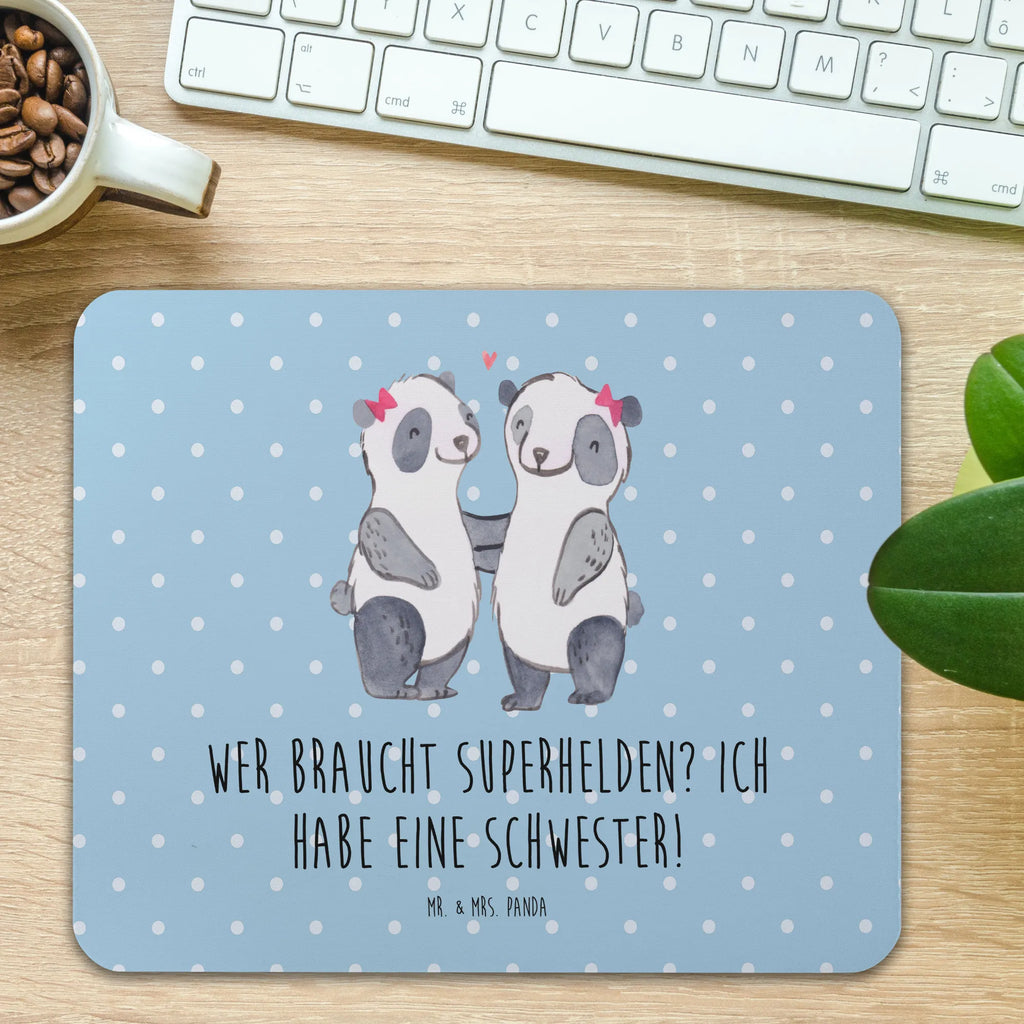 Mouse mat Wer braucht Superhelden? Ich habe eine Schwester! Mauspad, Büroausstattung, Mousepad, Arbeitszimmer, Mausunterlage, Computer zubehör, Einzigartiges Mauspad, Designer Mauspad, Mauspad Büro, PC Zubehör, Familie, Vatertag, Muttertag, Bruder, Schwester, Mama, Papa, Oma, Opa