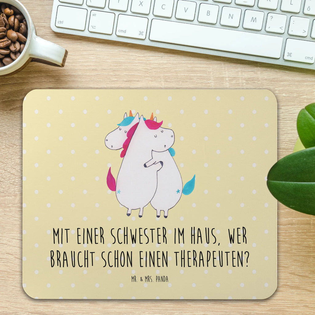 Mouse mat Mit einer Schwester im Haus, wer braucht schon einen Therapeuten? Mauspad Büro, Designer Mauspad, Mauspad, Mousepad, Büroausstattung, PC Zubehör, Arbeitszimmer, Mausunterlage, Einzigartiges Mauspad, Computer zubehör, Familie, Vatertag, Muttertag, Bruder, Schwester, Mama, Papa, Oma, Opa