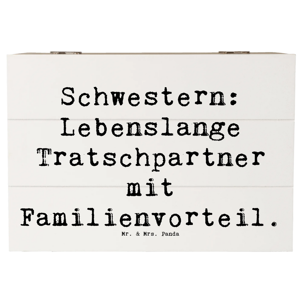 Holzkiste Spruch Schwestern Tratschpartner Schatulle, Holzkiste, Geschenkbox, Erinnerungskiste, Erinnerungsbox, XXL, Kiste, Dekokiste, Schatzkiste, Geschenkdose, Truhe, Aufbewahrungsbox, Familie, Vatertag, Muttertag, Bruder, Schwester, Mama, Papa, Oma, Opa