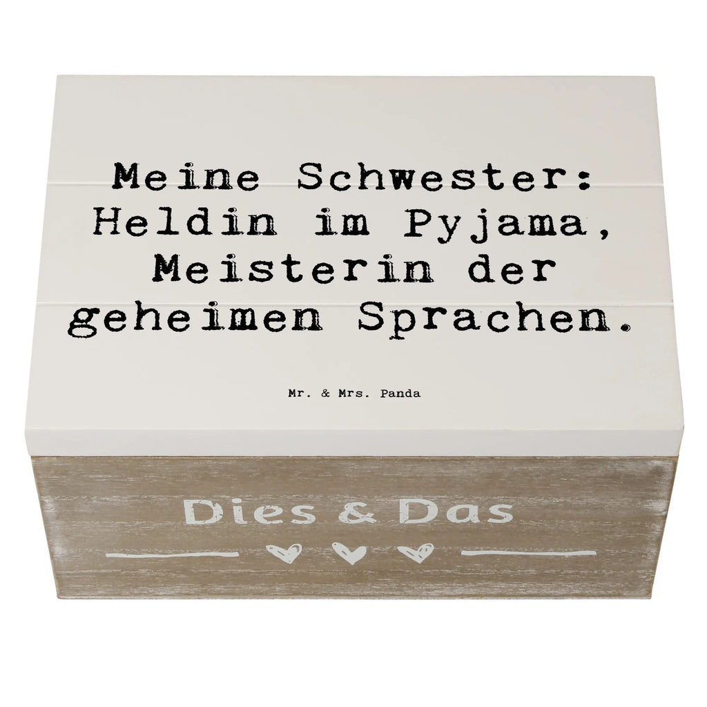 Holzkiste Spruch Schwester Heldin Kiste, Truhe, Geschenkbox, XXL, Erinnerungsbox, Holzkiste, Erinnerungskiste, Aufbewahrungsbox, Schatzkiste, Geschenkdose, Dekokiste, Schatulle, Familie, Vatertag, Muttertag, Bruder, Schwester, Mama, Papa, Oma, Opa