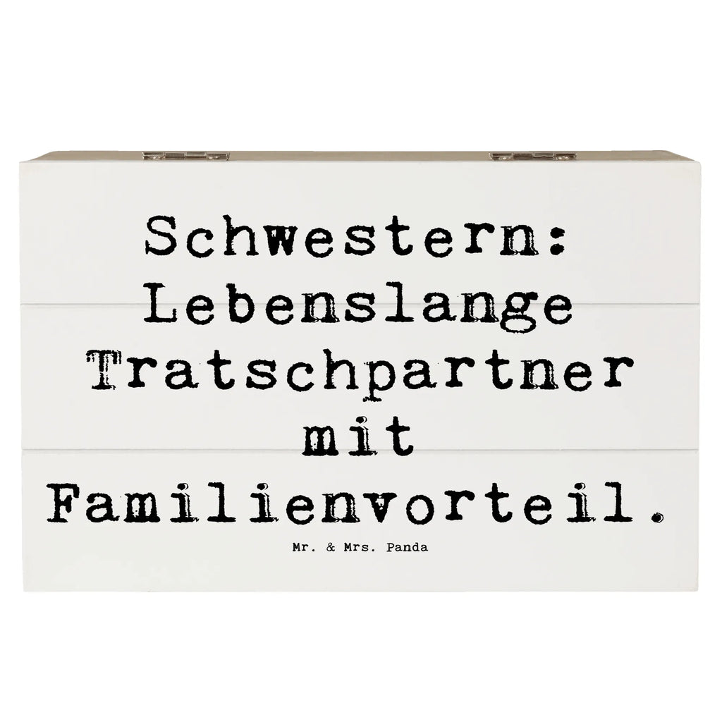 Holzkiste Spruch Schwestern Tratschpartner Schatulle, Holzkiste, Geschenkbox, Erinnerungskiste, Erinnerungsbox, XXL, Kiste, Dekokiste, Schatzkiste, Geschenkdose, Truhe, Aufbewahrungsbox, Familie, Vatertag, Muttertag, Bruder, Schwester, Mama, Papa, Oma, Opa