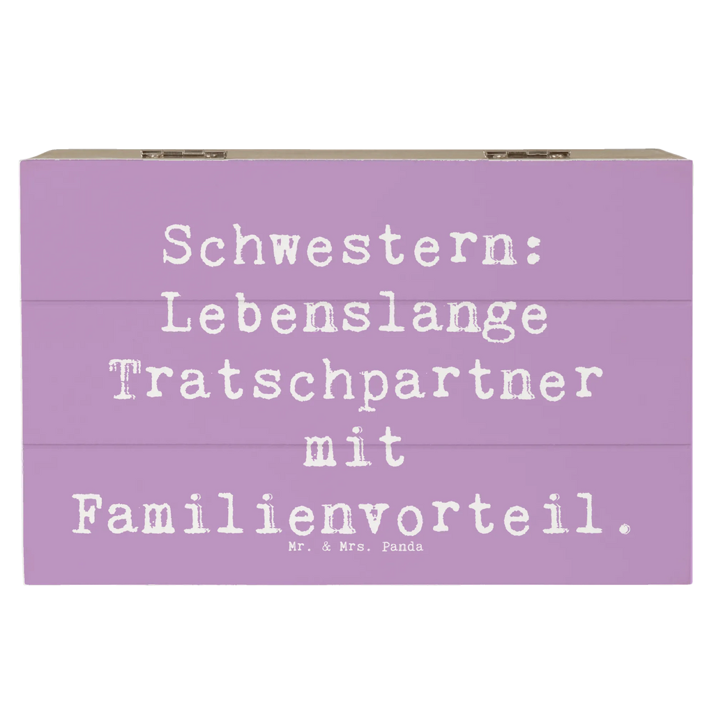 Holzkiste Spruch Schwestern Tratschpartner Schatulle, Holzkiste, Geschenkbox, Erinnerungskiste, Erinnerungsbox, XXL, Kiste, Dekokiste, Schatzkiste, Geschenkdose, Truhe, Aufbewahrungsbox, Familie, Vatertag, Muttertag, Bruder, Schwester, Mama, Papa, Oma, Opa