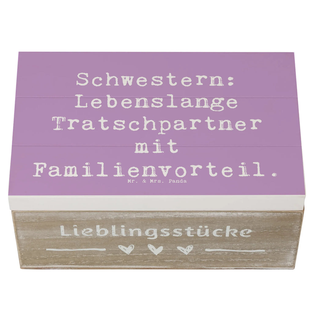 Holzkiste Spruch Schwestern Tratschpartner Schatulle, Holzkiste, Geschenkbox, Erinnerungskiste, Erinnerungsbox, XXL, Kiste, Dekokiste, Schatzkiste, Geschenkdose, Truhe, Aufbewahrungsbox, Familie, Vatertag, Muttertag, Bruder, Schwester, Mama, Papa, Oma, Opa